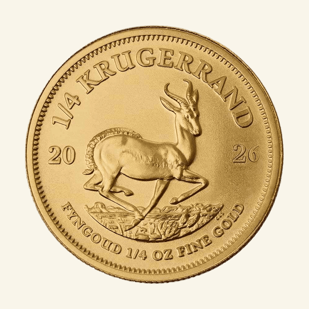 South African 1/4oz Gold Krugerrand Coin BU 2026.