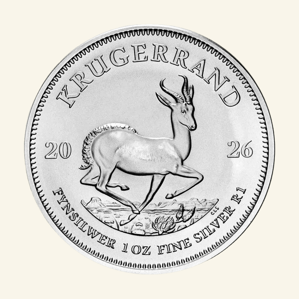 Krugerrand 2026 1 oz Silver Coin - South Africa.