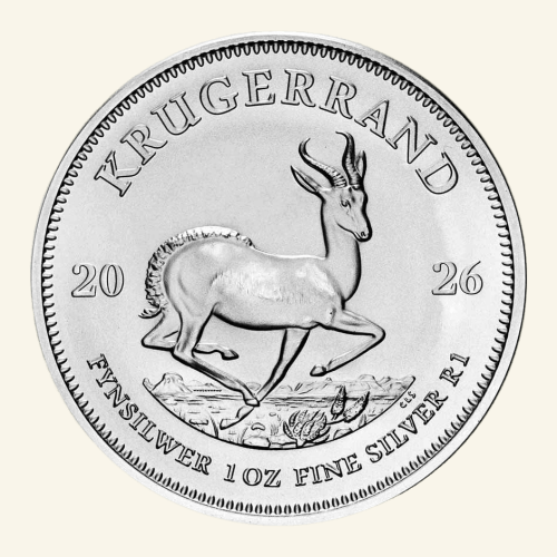 Krugerrand 2026 1 oz Silver Coin - South Africa.