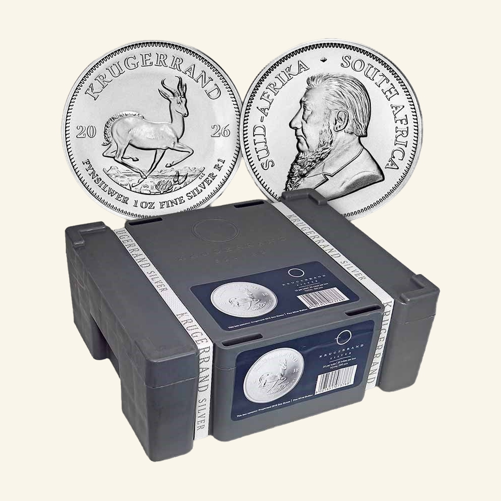 Silver Krugerrand Coin in Monster Box for Collectors.