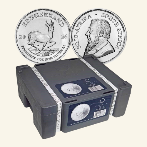 Silver Krugerrand Coin in Monster Box for Collectors.