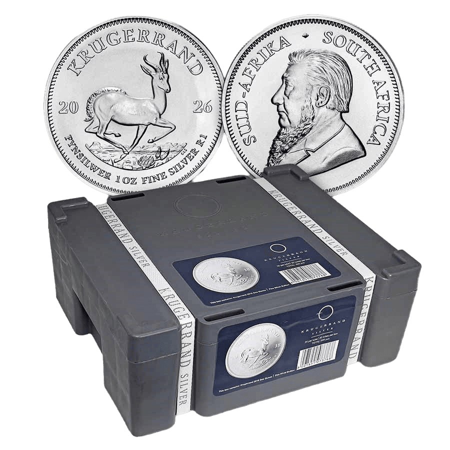 Silver Krugerrand Coin in Monster Box for Collectors.