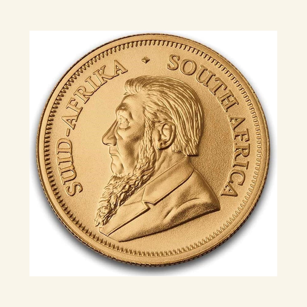 Gold Krugerrand coin with South African heritage, 1 oz pure gold, BU condition, 2026 edition.