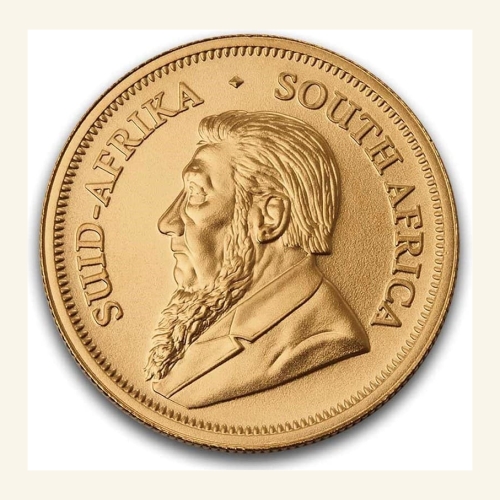 Gold Krugerrand coin with South African heritage, 1 oz pure gold, BU condition, 2026 edition.