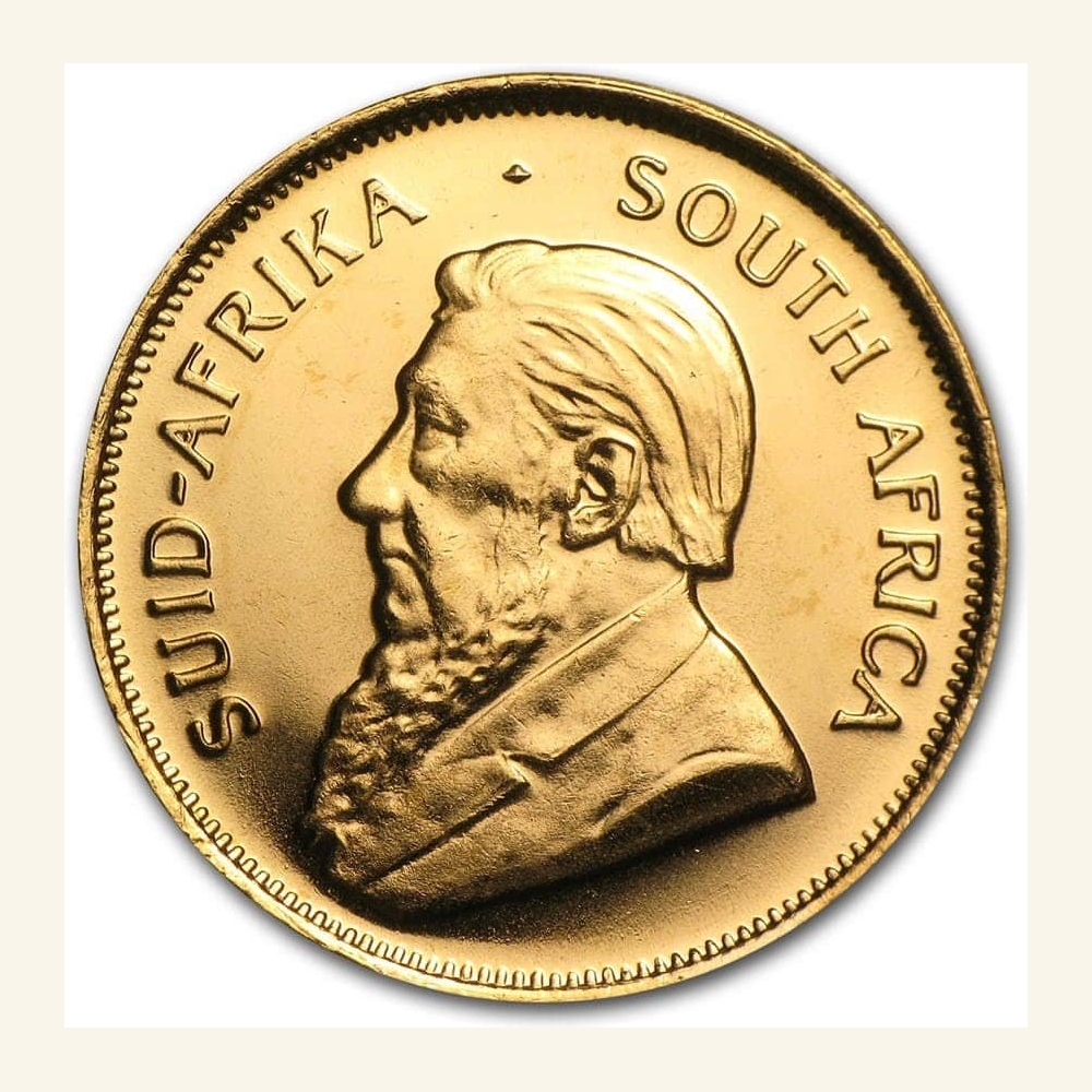 Aurum Craft gold coin featuring a profile of Paul Kruger, South Africa's former president, in BU con.