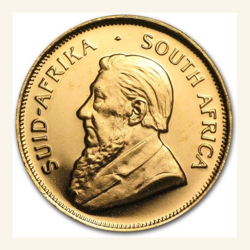 Aurum Craft gold coin featuring a profile of Paul Kruger, South Africa's former president, in BU con.